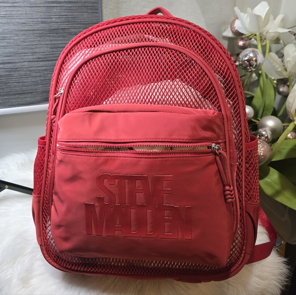Steve Madden Bold Red  Backpack New